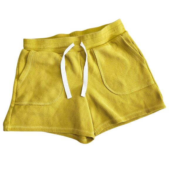 Madewell Medium Make Weekends Longer Lounge Shorts Yellow Sunflower - Picture 1 of 8